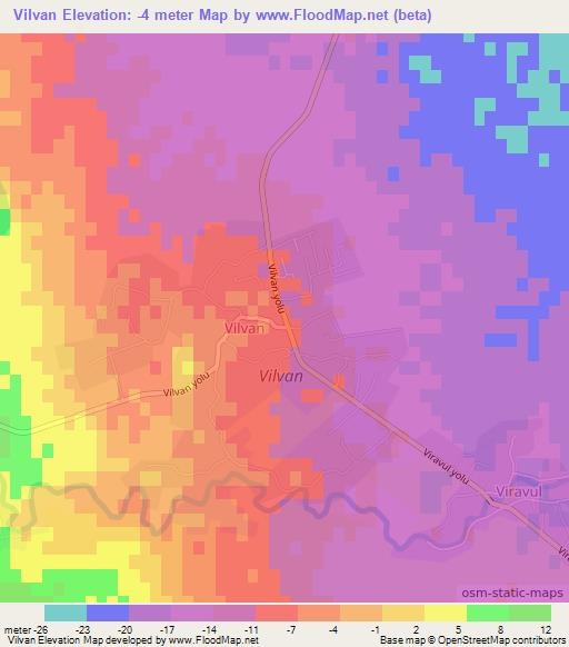 Vilvan,Azerbaijan Elevation Map