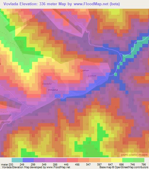 Vovlada,Azerbaijan Elevation Map