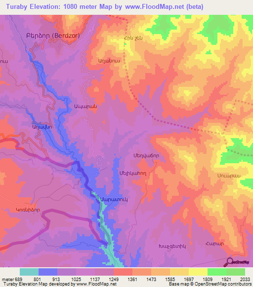 Turaby,Azerbaijan Elevation Map