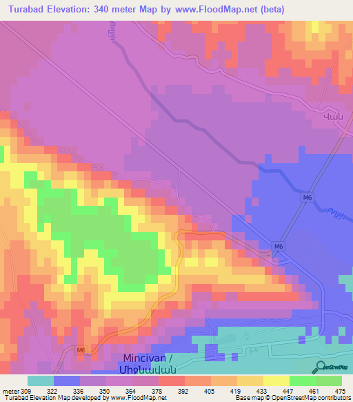 Turabad,Azerbaijan Elevation Map