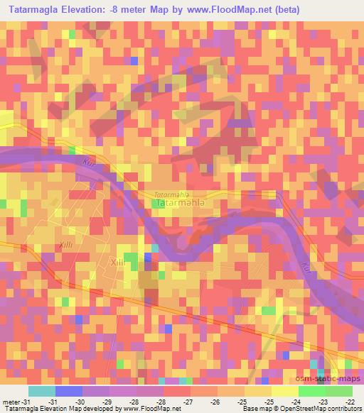 Tatarmagla,Azerbaijan Elevation Map