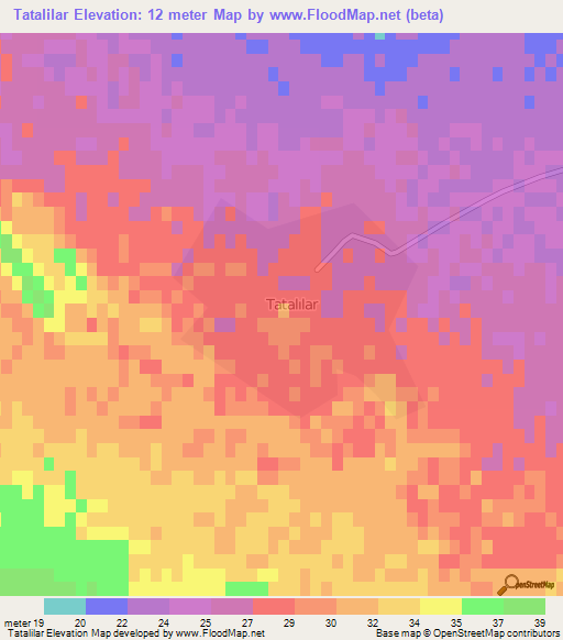 Tatalilar,Azerbaijan Elevation Map