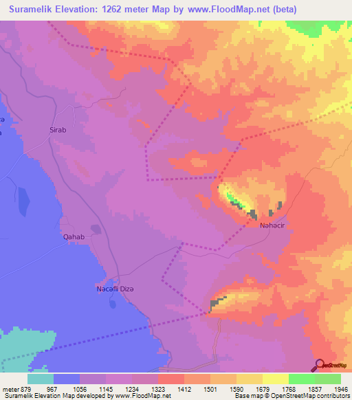 Suramelik,Azerbaijan Elevation Map