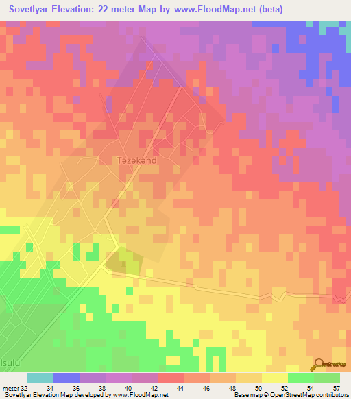 Sovetlyar,Azerbaijan Elevation Map