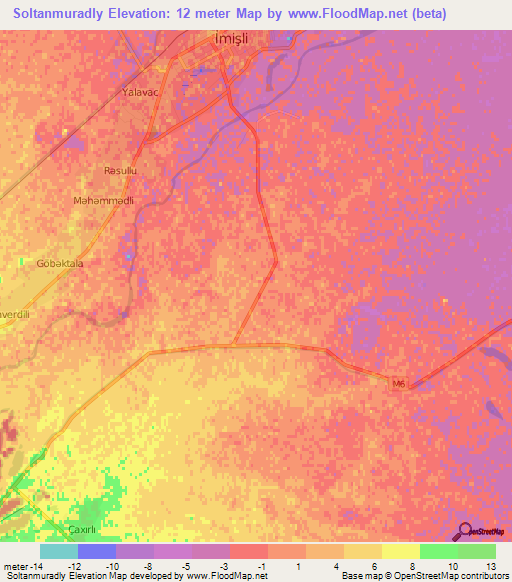 Soltanmuradly,Azerbaijan Elevation Map