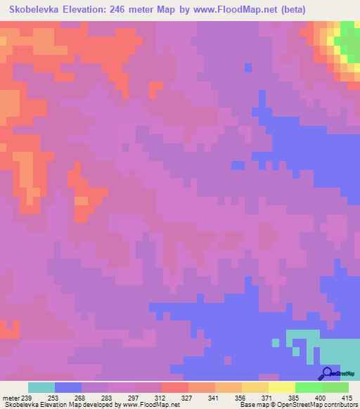 Skobelevka,Azerbaijan Elevation Map