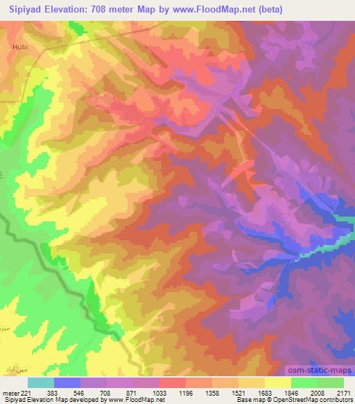 Sipiyad,Azerbaijan Elevation Map
