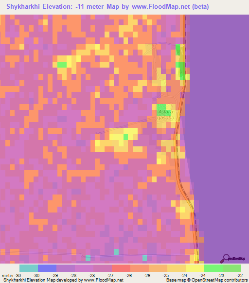 Shykharkhi,Azerbaijan Elevation Map