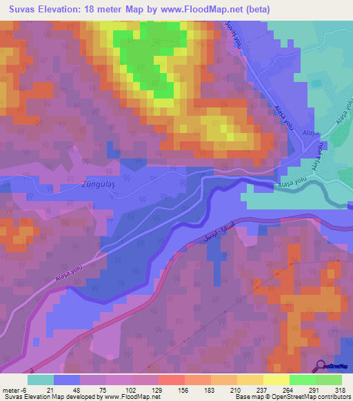 Suvas,Azerbaijan Elevation Map