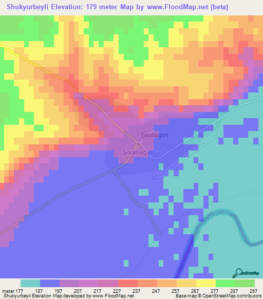 Shukyurbeyli,Azerbaijan Elevation Map