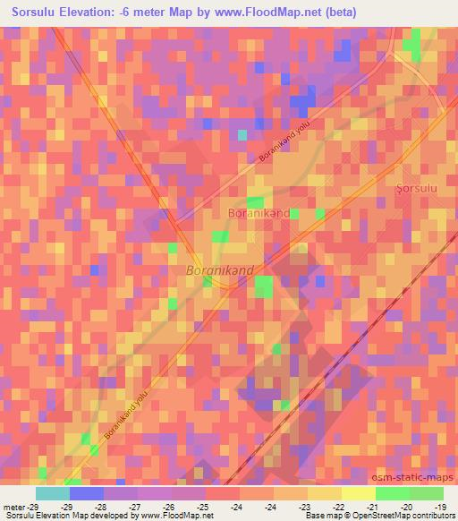Sorsulu,Azerbaijan Elevation Map