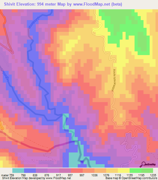 Shivit,Azerbaijan Elevation Map