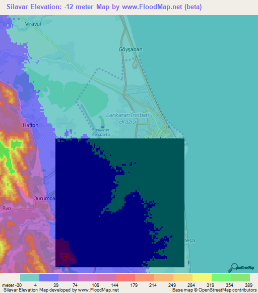 Silavar,Azerbaijan Elevation Map