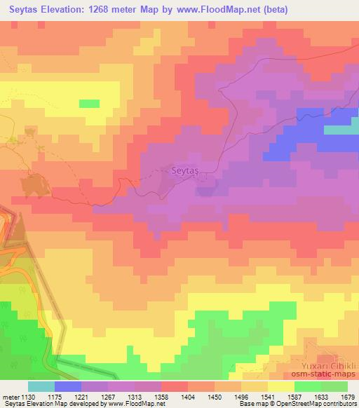 Seytas,Azerbaijan Elevation Map