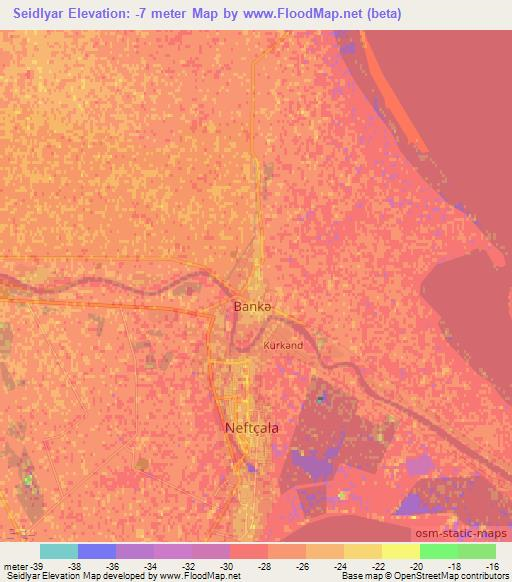 Seidlyar,Azerbaijan Elevation Map