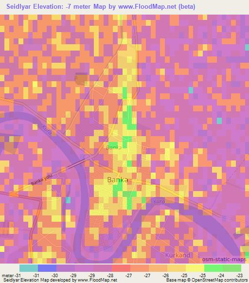 Seidlyar,Azerbaijan Elevation Map