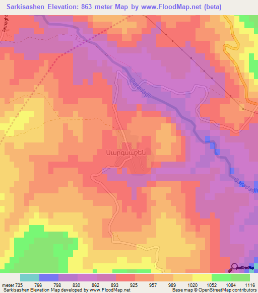 Sarkisashen,Azerbaijan Elevation Map