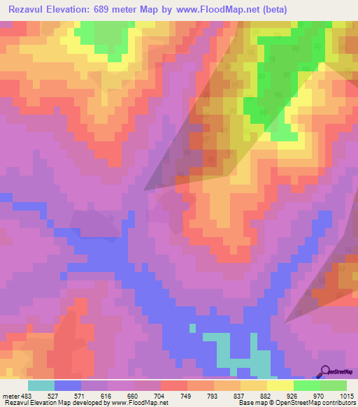 Rezavul,Azerbaijan Elevation Map