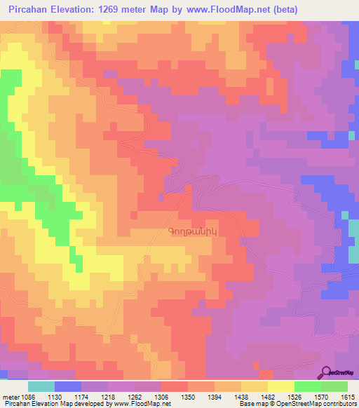 Pircahan,Azerbaijan Elevation Map