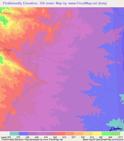 Pirakhmedly,Azerbaijan Elevation Map
