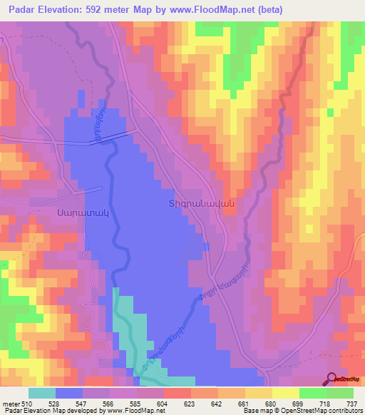Padar,Azerbaijan Elevation Map