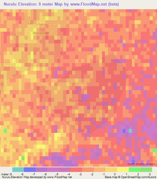 Nurulu,Azerbaijan Elevation Map