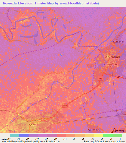Novruzlu,Azerbaijan Elevation Map