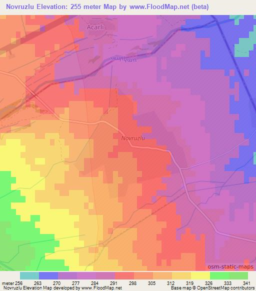 Novruzlu,Azerbaijan Elevation Map