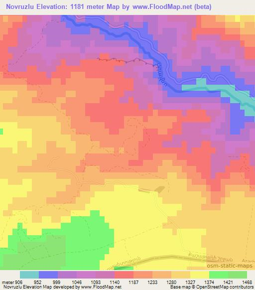 Novruzlu,Azerbaijan Elevation Map