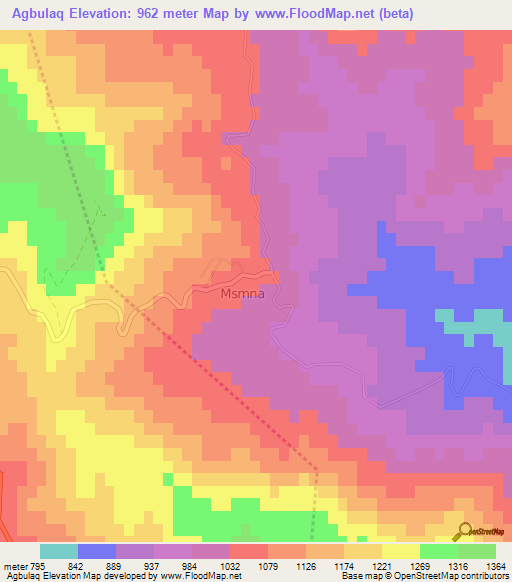 Agbulaq,Azerbaijan Elevation Map