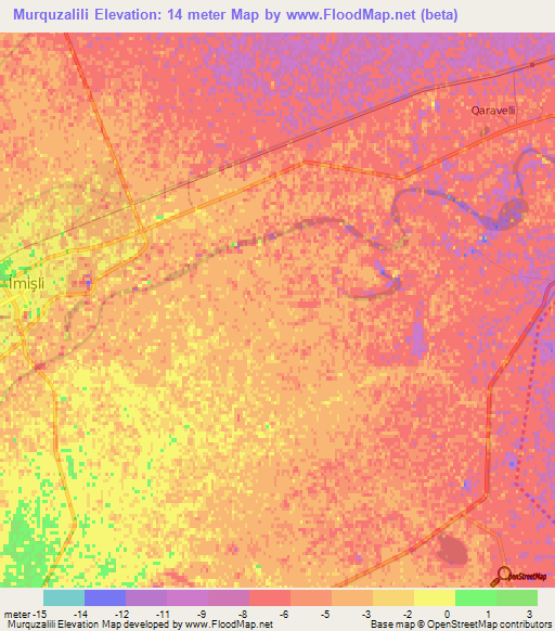 Murquzalili,Azerbaijan Elevation Map