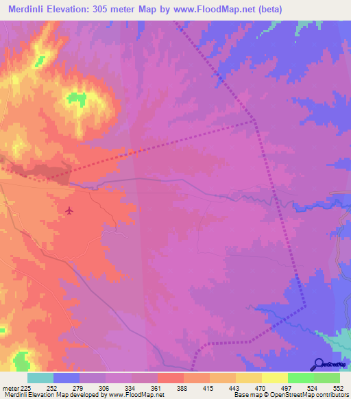 Merdinli,Azerbaijan Elevation Map