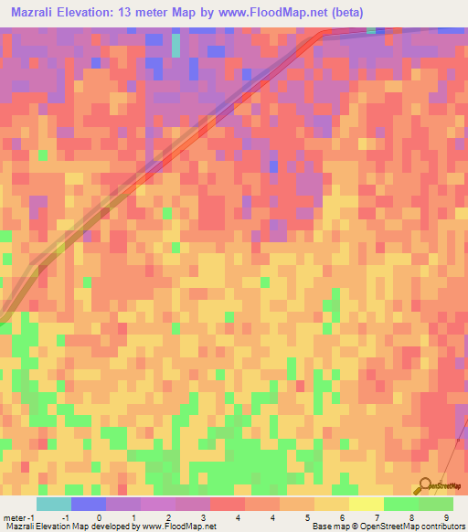 Mazrali,Azerbaijan Elevation Map