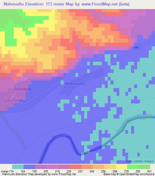 Mahmudlu,Azerbaijan Elevation Map