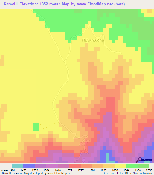 Kamalli,Azerbaijan Elevation Map
