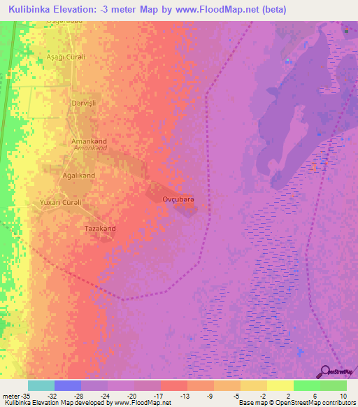 Kulibinka,Azerbaijan Elevation Map