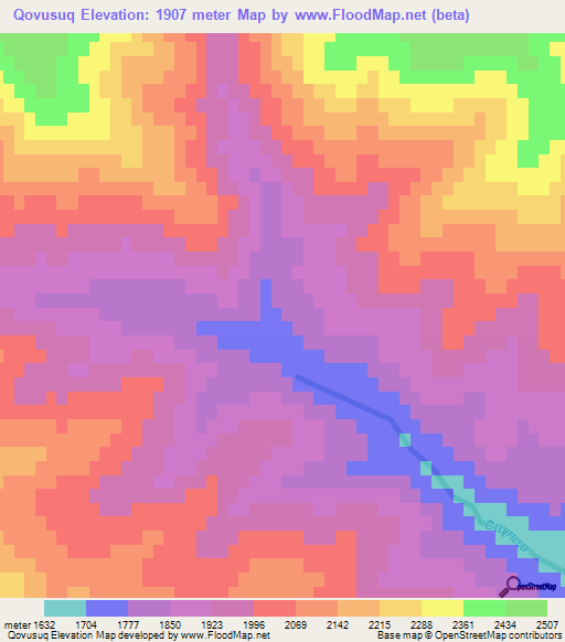 Qovusuq,Azerbaijan Elevation Map