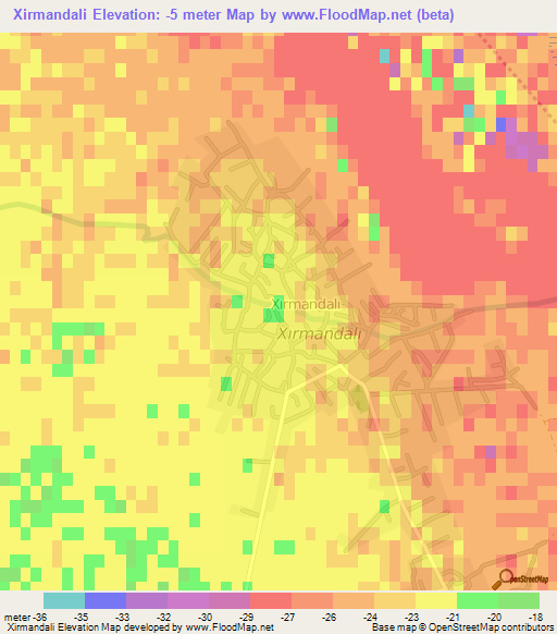 Xirmandali,Azerbaijan Elevation Map