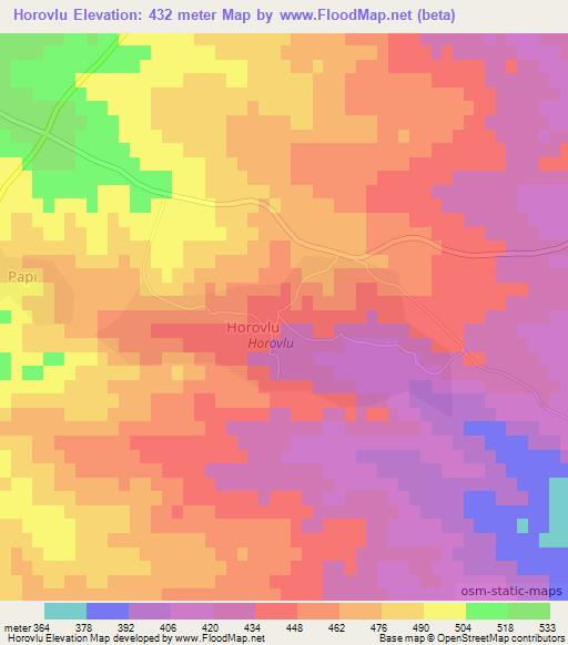 Horovlu,Azerbaijan Elevation Map