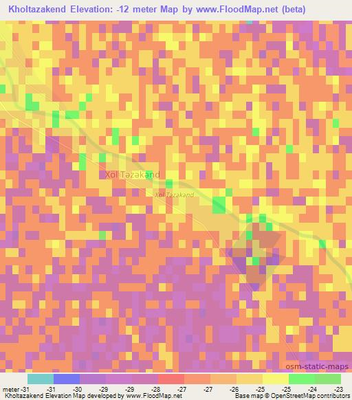 Kholtazakend,Azerbaijan Elevation Map