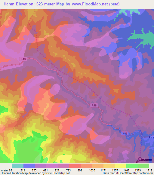 Haran,Azerbaijan Elevation Map