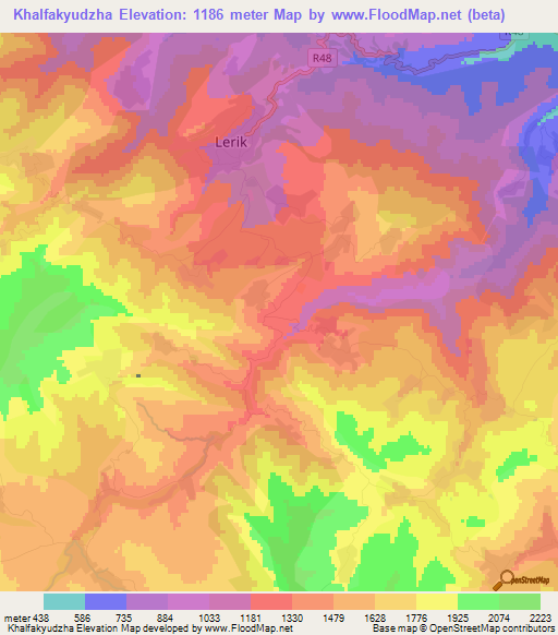 Khalfakyudzha,Azerbaijan Elevation Map