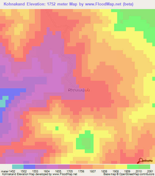 Kohnakand,Azerbaijan Elevation Map