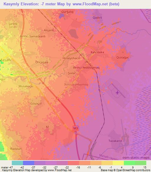 Kasymly,Azerbaijan Elevation Map