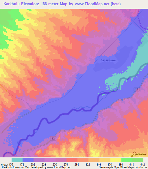 Karkhulu,Azerbaijan Elevation Map