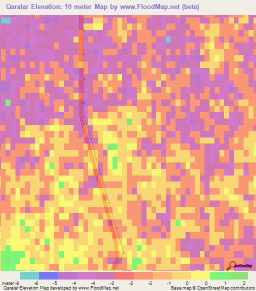 Qaralar,Azerbaijan Elevation Map