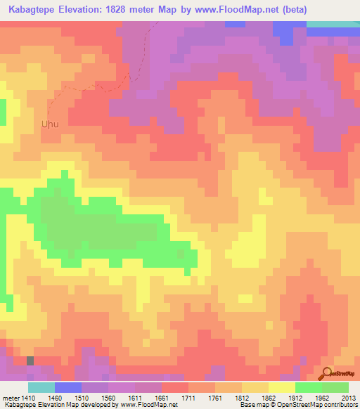 Kabagtepe,Azerbaijan Elevation Map