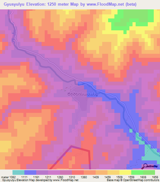 Gyusyulyu,Azerbaijan Elevation Map