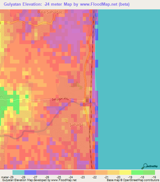 Gulyatan,Azerbaijan Elevation Map