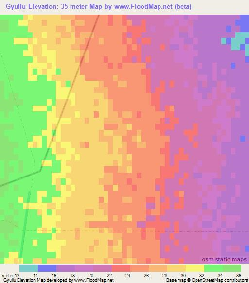 Gyullu,Azerbaijan Elevation Map